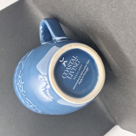 Ocean Blue Nautical Mug with Anchor and Wheel - Picture 5 of 5